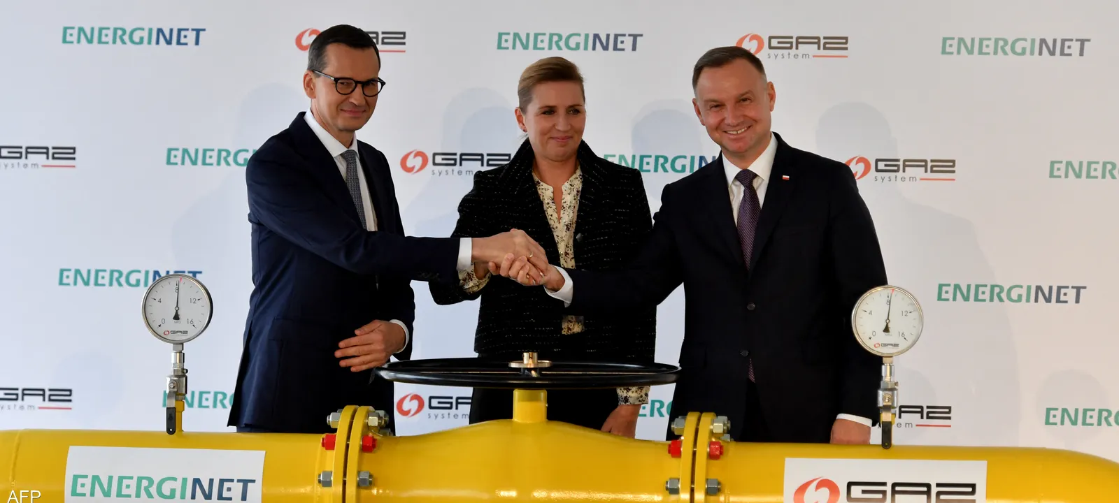 رئيسا وزراء الدانمارك وبولاندا وزير الطاقة النرويجي