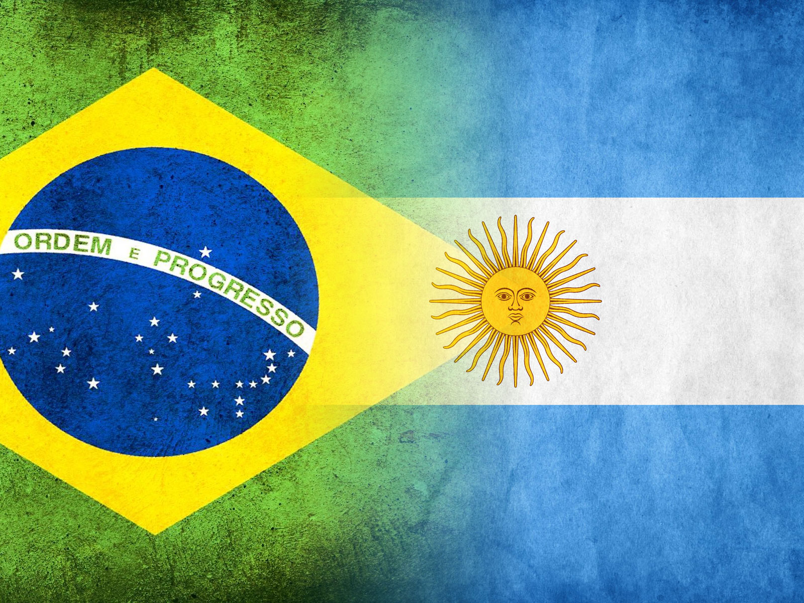 علما البرازيل والأرجنتين