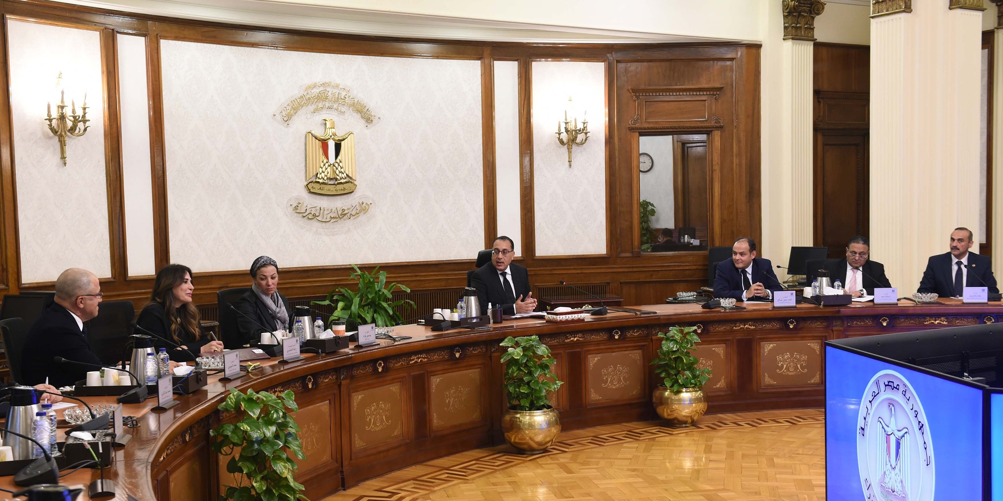 رئيس الحكومة مصطفى مدبولي خلال اجتماع وزاري