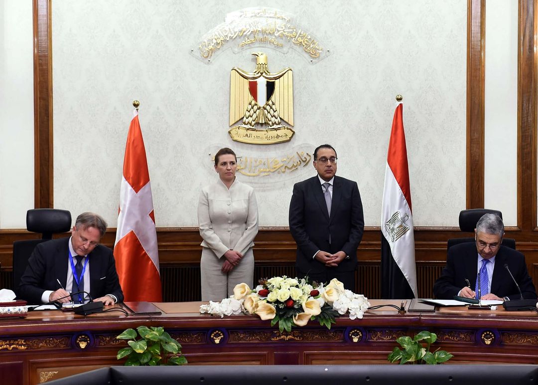 مصطفى مدبولي و ميتا فريدريكسن رئيسا وزراء مصر والدنمارك