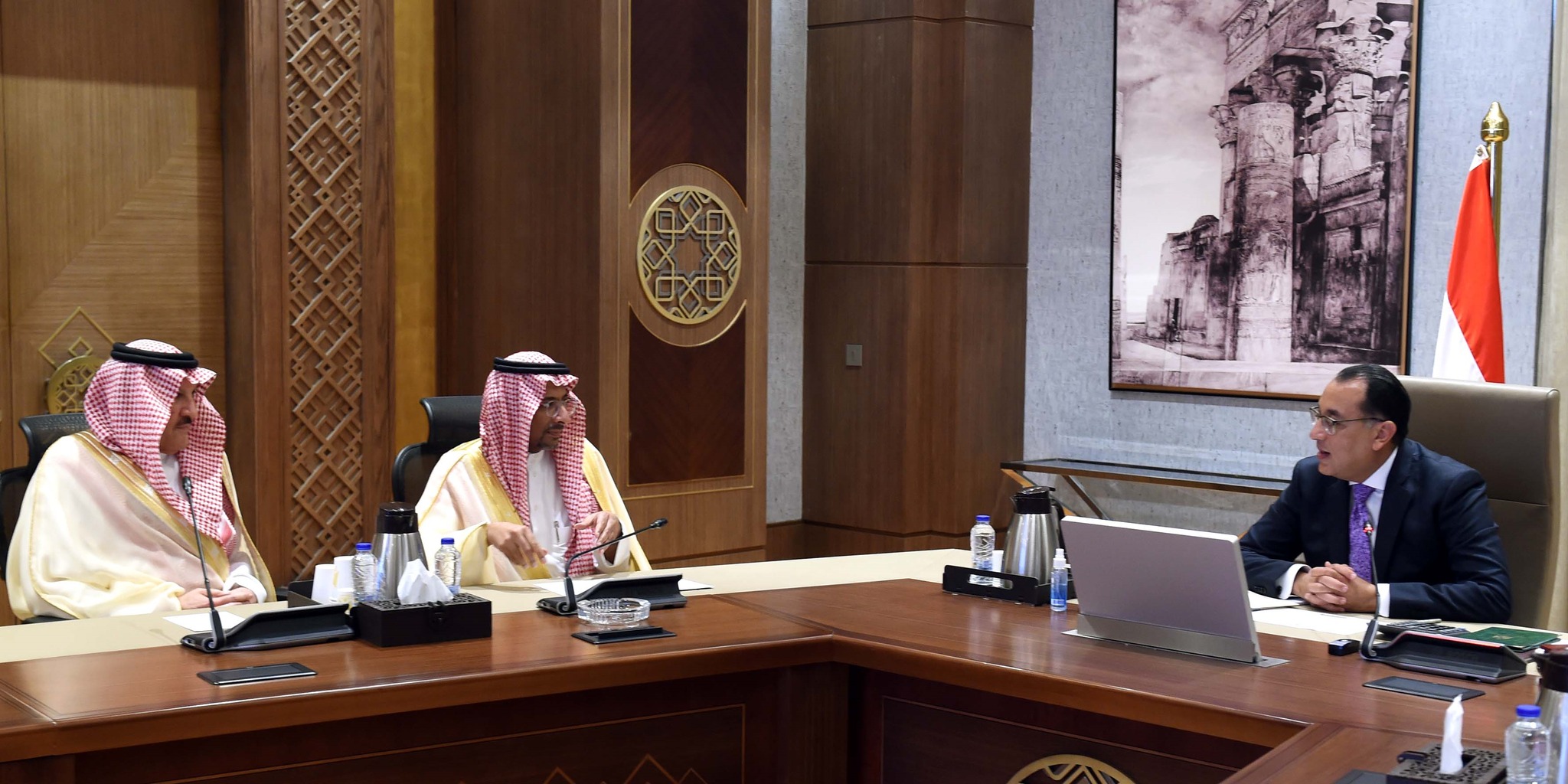 رئيس الوزراء مصطفى مدبولي مع وزير الصناعة السعودي