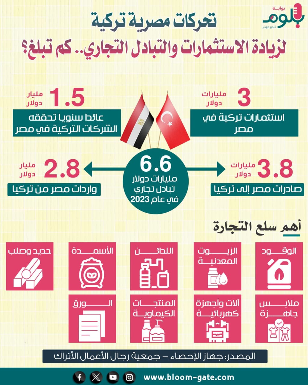 تحركات مصرية تركية لزيادة الاسثمارات والتبادل التجاري.. كم تبلغ؟